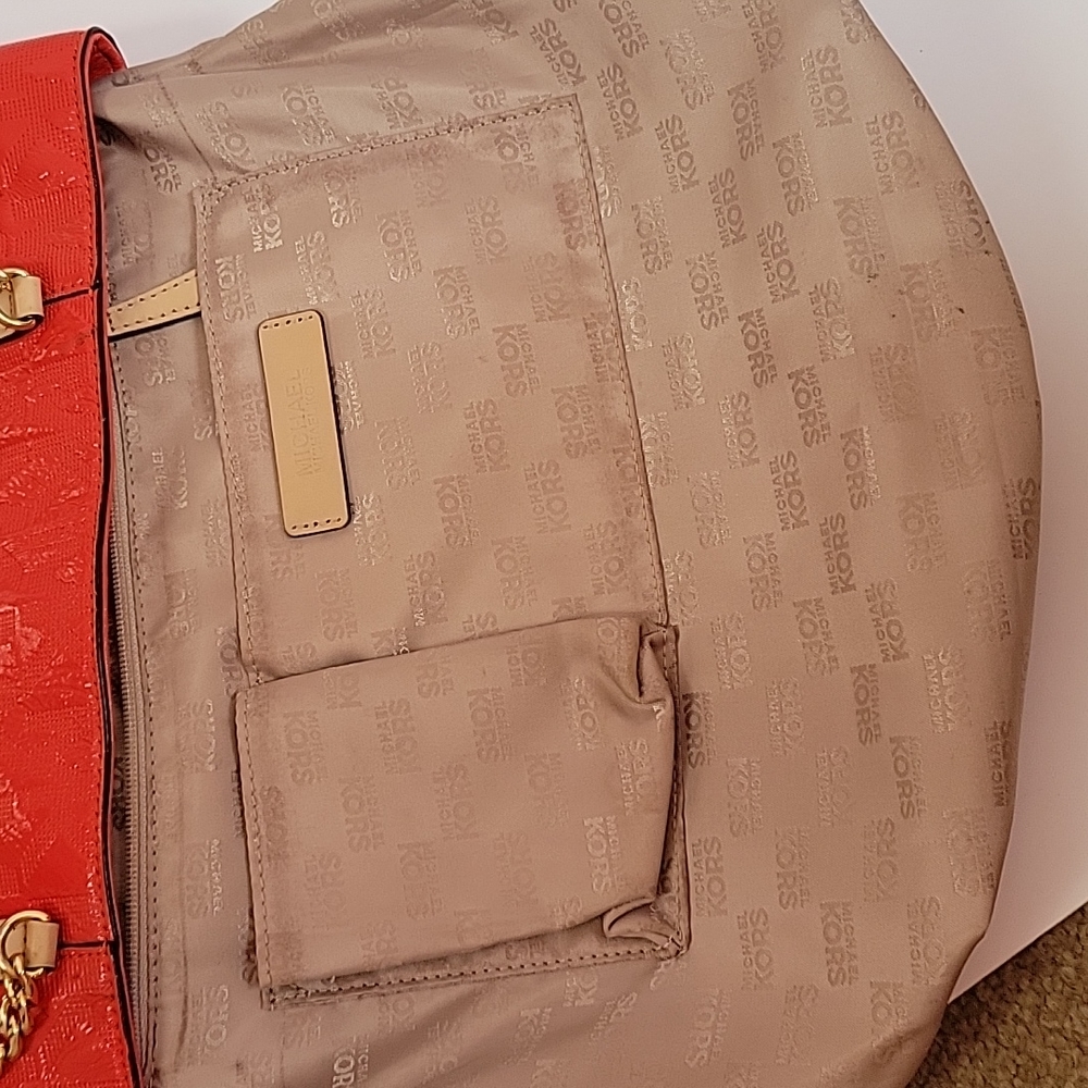 Red/orange Michael Kors shoulder bag - Picture 11 of 14